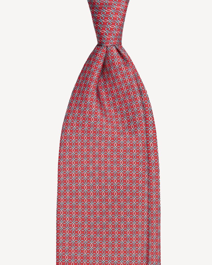 Tuscan Floral SELFTIPPED SILK TIE – Red