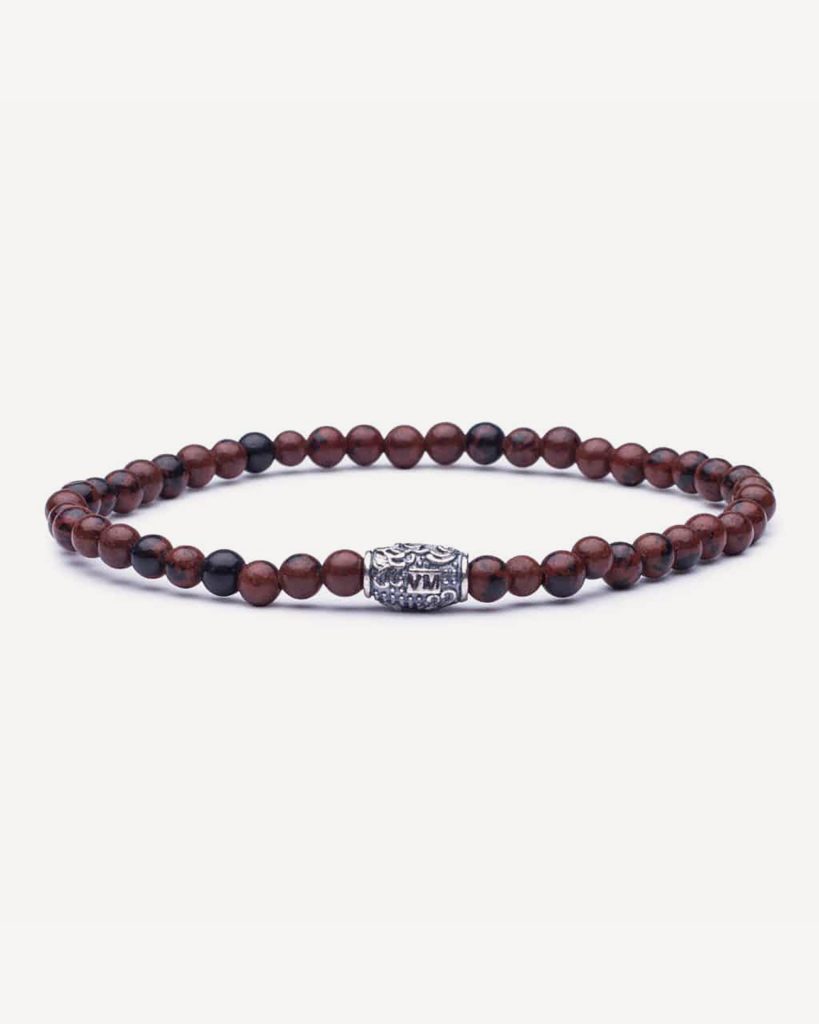 Natural 4 mm Gemstone Bracelet - Tuscan Red