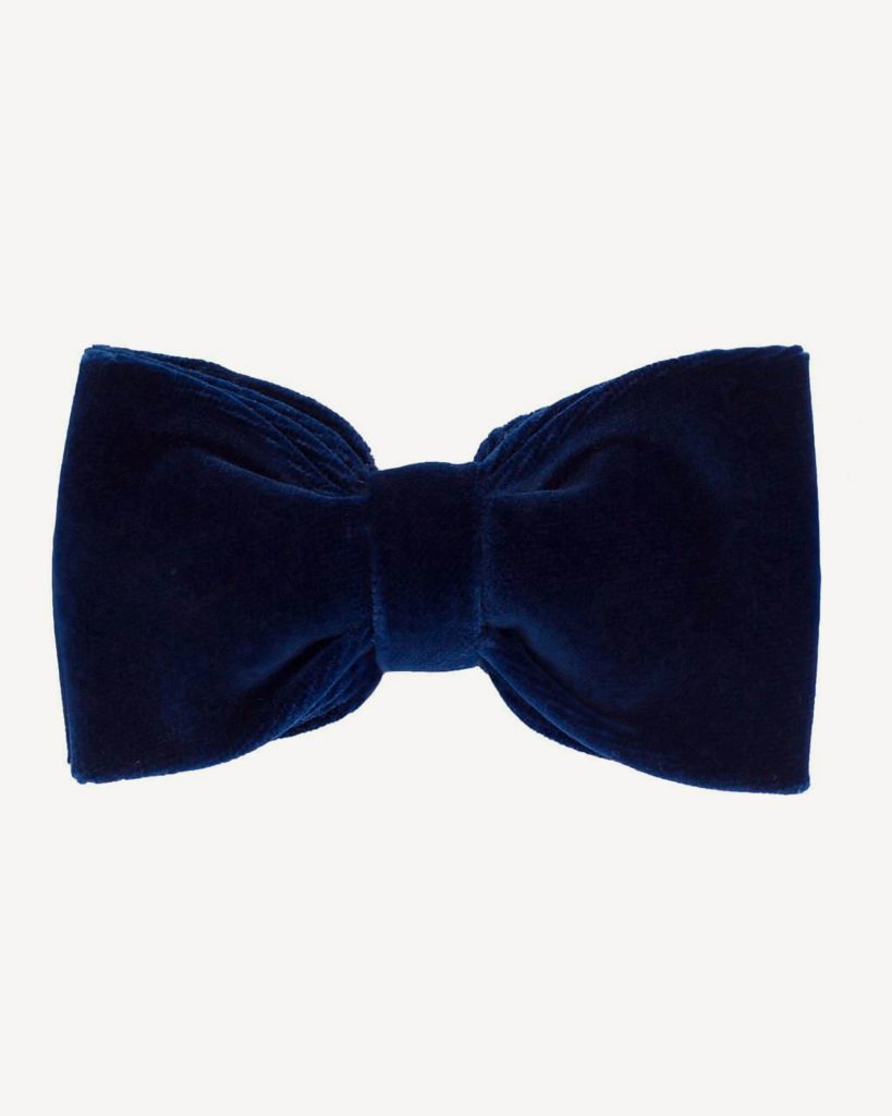 Velvet Bow Tie – Navy