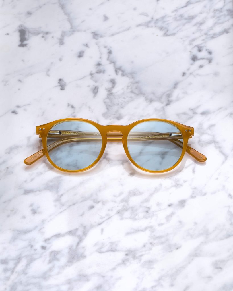 The Venice Sunglasses - Honey with Blue Lens