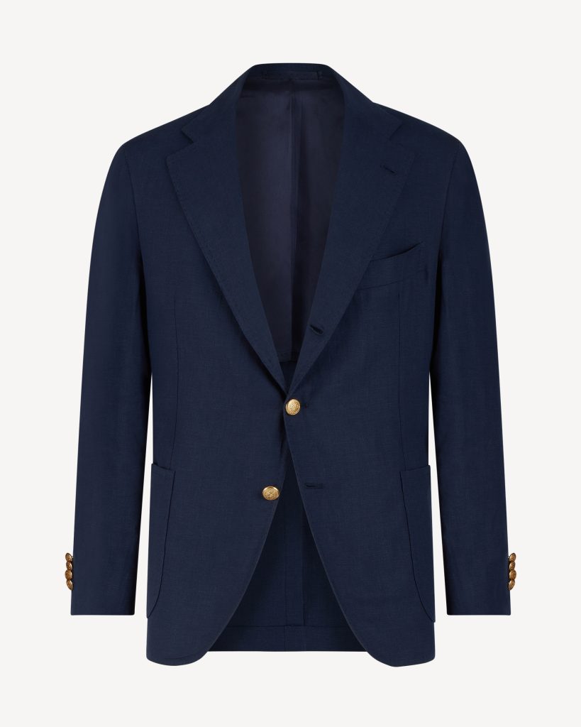 Maison Milano 100% Linen Club Blazer - Navy
