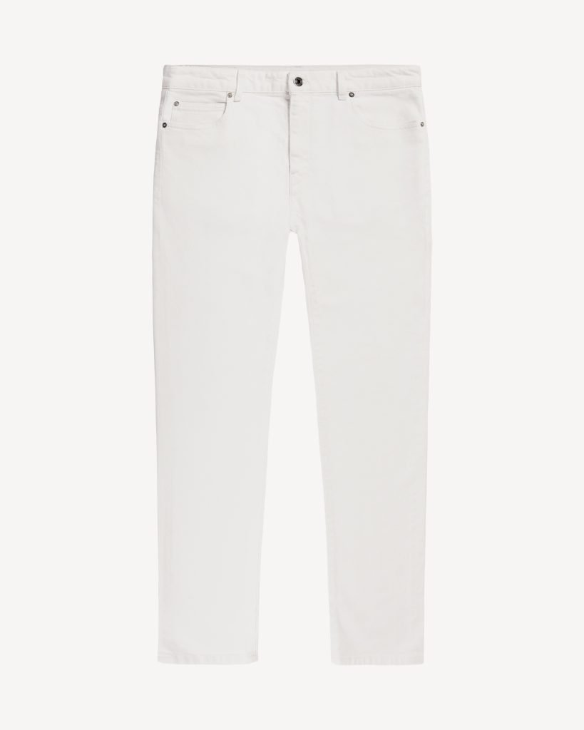 Italian Denim Slim Leg 5-pocket Jeans - White