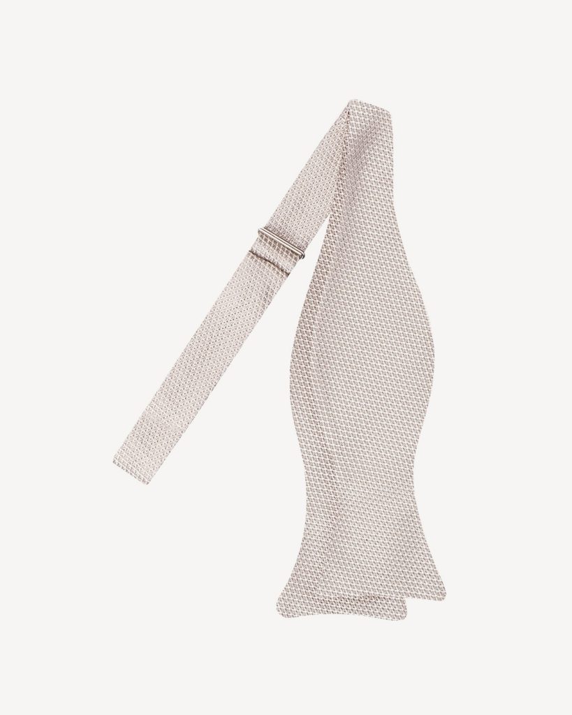 Woven Grenadine Garza Fina Bow Tie - Natural